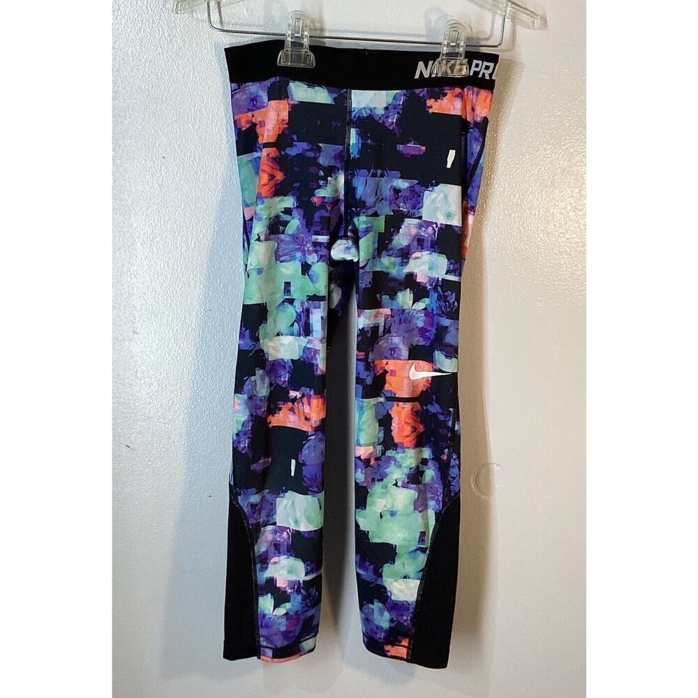 Nike PRO Womens Leggings Small Dri-Fit Polyester /spandex Gym Workout Read‎
